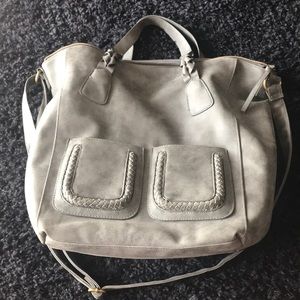 Grey shoulder bag